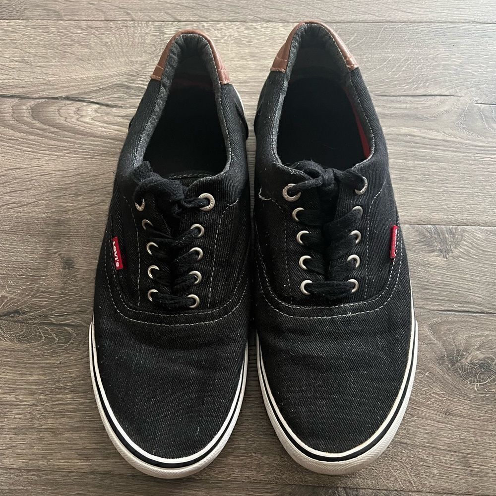 Levis Rocklin Denim Black Men  Canvas Lifestyle Sneakers Shoes size 11